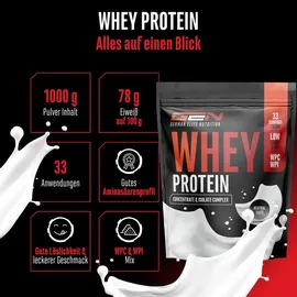 German Elite Nutrition Whey Protein Neutral Pulver 1000 g