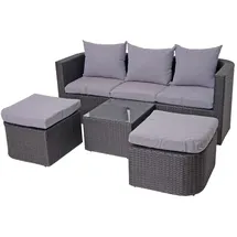 MCW Lounge-Set, anthrazit, Kissen hellgrau