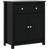 vidaXL Berg Badschrank 69,5 x 34 x 80 cm Schwarz Massivholz
