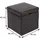 MCW Sitzhocker Carrara Leder + Kunstleder 44 x 45 x 44 cm Braun