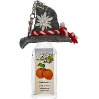 Nannerl Alpenschnaps STEINBEISSER Marille 35% Vol. 0,02l mit Filzhut