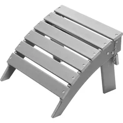 VEVOR Fußstütze für Adirondack-Stühle, 430x480x330 mm, klappbarer Adirondack-Ottomane aus HDPE-Kunststoff, Gartenstuhl, weit verbreitet für Außenbereich, Veranda, Pool, Rasen, Hinterhof, grau