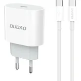 DUDAO A14EUC PD 20W USB-C Wandladegerät Kabel - Weiß