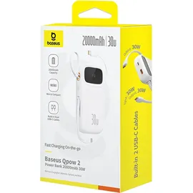 Baseus QPow2 Powerbank - Weiß