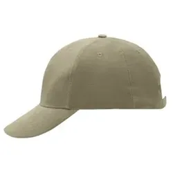 6 Panel Cap MB6128 mit fester Laminierung, beige, Einheitsgröße
