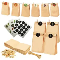 Luxuskollektion DIY-Adventskalender 2024 zum Befüllen 24 Papiertüten