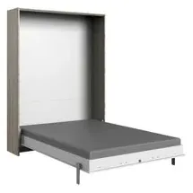Juist 140 x 200 cm vertikal weiß/san remo eiche nachbildung