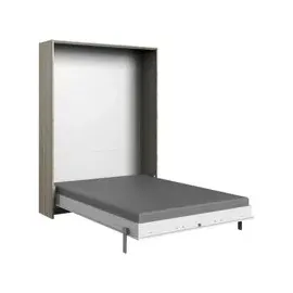 Juist 140 x 200 cm vertikal weiß/san remo eiche nachbildung
