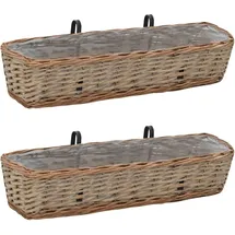 vidaXL Balkon-Blumenkasten 80 x 20 cm Braun