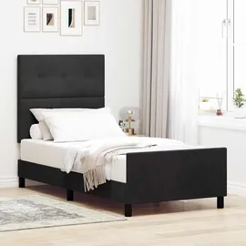 vidaXL Boxspringbett 90 x 200 cm Schwarz