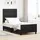 vidaXL Boxspringbett 90 x 200 cm Schwarz