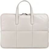 Dudu Togean Laptoptasche Leder Weiß