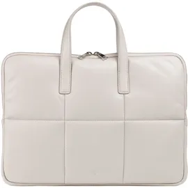 Dudu Togean Laptoptasche Leder Weiß