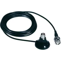 Albrecht Minimagnet-Fuss mit BNC-Anschluss für Scanner-Antennen, Schwarz, Metall, Kunststoff