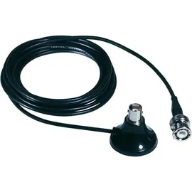 Albrecht Minimagnet-Fuss mit BNC-Anschluss für Scanner-Antennen, Schwarz, Metall, Kunststoff