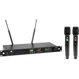 Omnitronic UHF-602 2-Kanal Funkmikrofon-System 823-832/863-865 MHz