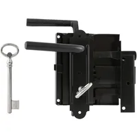 euroelzett Kastenschloss DM 60, - Aufschraubschloss 60mm - Türschloss rechts, Stahl schwarz lackiert