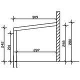 SKANHOLZ SKAN HOLZ Terrassenüberdachung Novara 557 cm Dach: Polycarbonat (PC), schiefer - grau