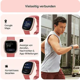 Fitbit Versa 4 aluminium kupferrosé/sandrosa