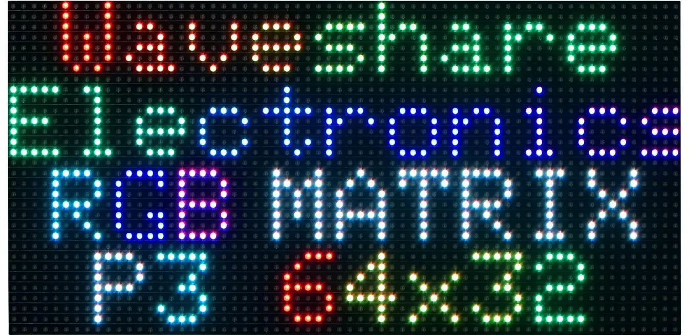 RGB-Vollfarb-LED-Matrix-Panel, 64×32 Pixel, einstellbare Helligkeit