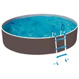 myPOOL Stahlwand-Pool, grau, ØxH: 360 x 110 cm,