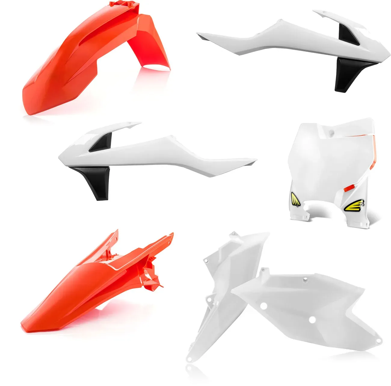 CYC 5 PLAS KIT HON CRF450RX 17 - Orange/Blanc (Réplique 17)