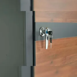 Mendler Mülltonnenverkleidung HWC-J82 1er/2er 38 kg grau