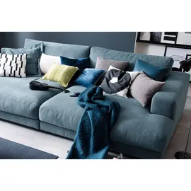 KAWOLA Big Sofa Madeline Stoff petrol
