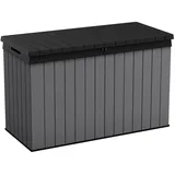 Keter Aufbewahrungsbox "Darwin", graphit, 662 Liter Kissenbox Gartenbox Truhe