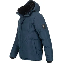 Alessandro Salvarini "ASEzkimo", Herren, Gr. XL, blau (navy), Obermaterial: 100% Polyester. Innenseite: 100% Polyester. Futter: 100% Polyester. Fellimitat: 100% Polyester, Jacken Winterjacke, mit warmen Teddyfell