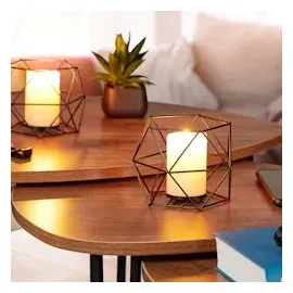 Relaxdays Teelichthalter 2er Set, schwarz