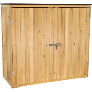 Wiltec Gartenhaus mit Doppeltür 136 x 58 x cm Naturfarbe holz