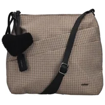 Rieker Umhängetasche Schultertasche, Damen Handtasche mit zwei Hauptfächern, schwarz