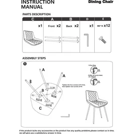 Hti-Living HTI-Living, Esszimmerstuhl Astrid 4er-Set Kunstleder Braun