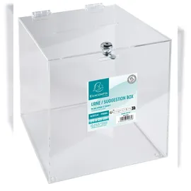 Exacompta 89158D Losbox/Einwurfbox versperrbar 25cm, transparent
