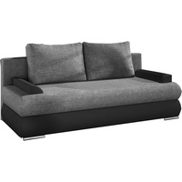 MOEBLO Schlafsofa NESTOR, Couch für Wohnzimmer, Sofa Schlafcouch mit Bettfunktion Federkern Sofagarnitur Polstersofa Wohnlandschaft, mit Bettkasten und Schlaffunktion, - (BxHxT): 213x90x95 cm grau|schwarz