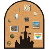 craspire Pinnwand Aus Kork 11,8 x 9,8 Zoll Schwarzes Schloss Wandmontage Gerahmt Bulletin Display Abzeichen Holz Sattelbraun Erinnerungs Memo Brosche Revershalter Aufbewahrung Für Zuhause Büro Schule