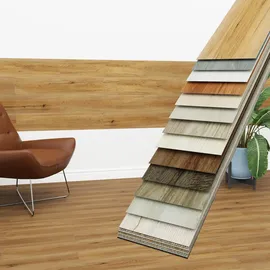 HEXIM Vinyldielen 0,97m2 selbstklebend PVC Wandverkleidung Bodenbelag Holzoptik 91x15cm Paneele für Wand & Boden Holzdielen braun (7 Dielen Rustic Oak - 1814-3)