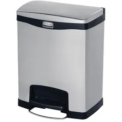 Inox Slim Jim Step-On 30L Frontaler Treteimer - Rubbermaid. Rubbermaid