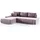 Fun Möbel Ecksofa Sofa mit Schlaffunktion VOGAR Stoff Monolith Lila Ottomane Links - Violett