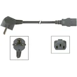 Perel NETZKABEL - SCHWARZ - CEE 7/7 90° / C13 - 2 m - H05VV-F 3G1.00 mm2