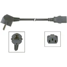 Perel NETZKABEL - SCHWARZ - CEE 7/7 90° / C13 - 2 m - H05VV-F 3G1.00 mm2