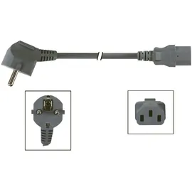 Perel NETZKABEL - SCHWARZ - CEE 7/7 90° / C13 - 2 m - H05VV-F 3G1.00 mm2