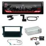 JVC KD-X282DBT Bluetooth DAB Einbauset für Beetle Jetta Sharan Tiguan T5