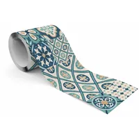 Muralo Tapetenbordüre, Blau, Grün, Beige, Papier, Orientalisch, Rechteckig, 10x300x300 cm, Tapeten, Wandverkleidungen, Wandtattoos - Sticker