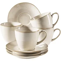 Mäser Nottingham Kaffeetassenset 8-tlg. beige