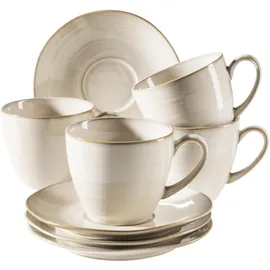 Mäser Nottingham Kaffeetassenset 8-tlg. beige
