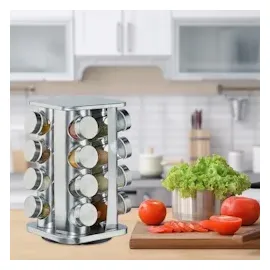 Relaxdays Gewürzkarussell silber