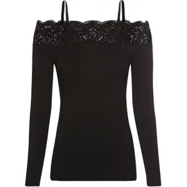 LAURA SCOTT Spitzenshirt in schwarz | Gr.: 44
