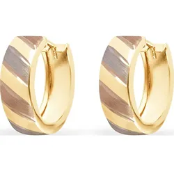 FAVS Creolen 585er Gelbgold, 585er Weißgold, 585er Roségold Ohrringe   Damen 